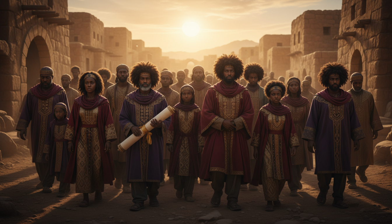 Black Hebrew Israelite families walking together in covenant fellowship